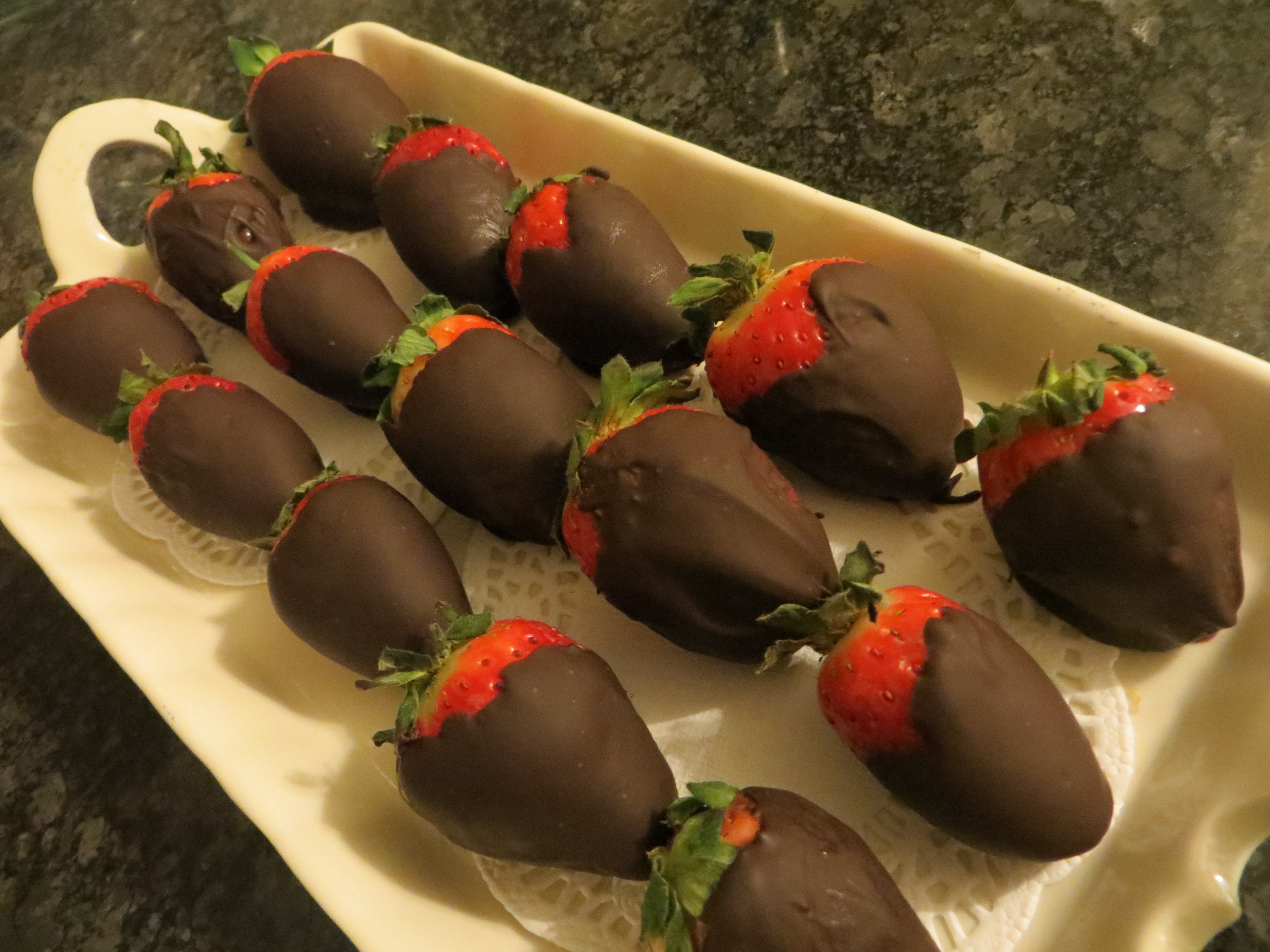 Decadent chocolate-dipped strawberries