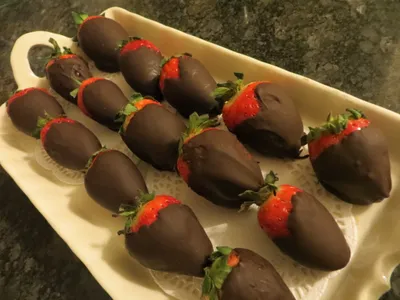 Decadent chocolate-dipped strawberries